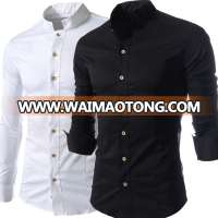 apparel factory supply cheap long sleeve men white business dress shirt