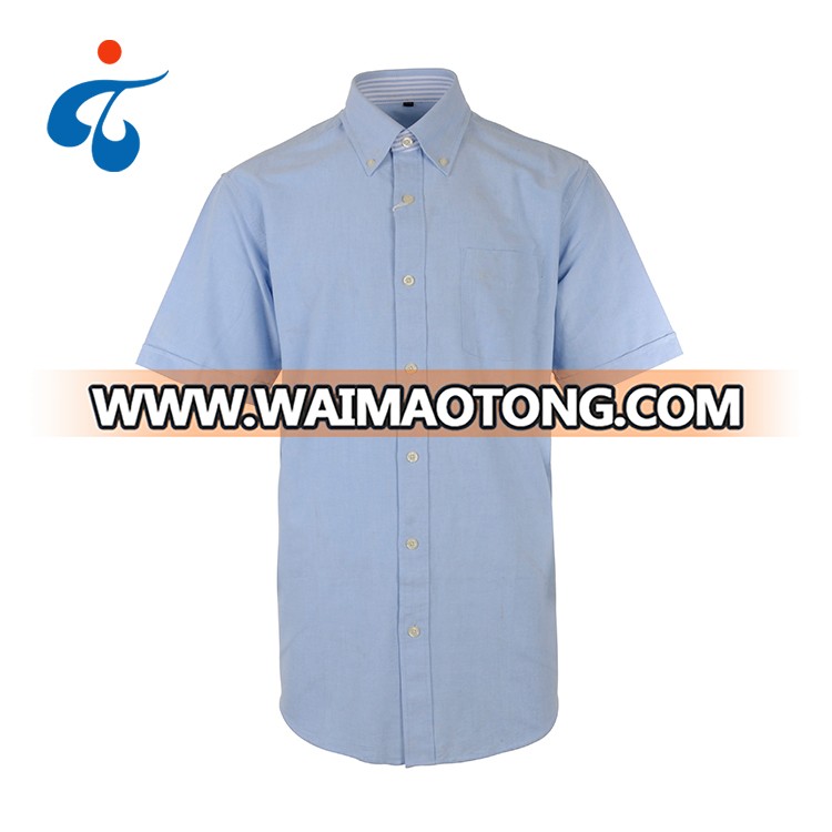 Modern design summer plain color stylish shirts for men 100% cotton